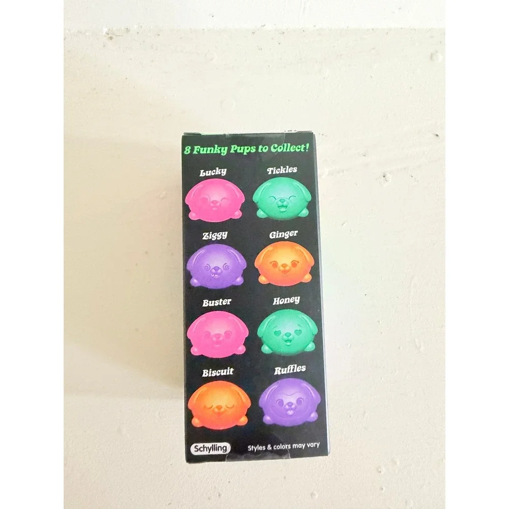 Schylling Teenie NeeDoh Funky Pup 3 Pack Squishy Sensory Fidget Toy Neon 26068HY